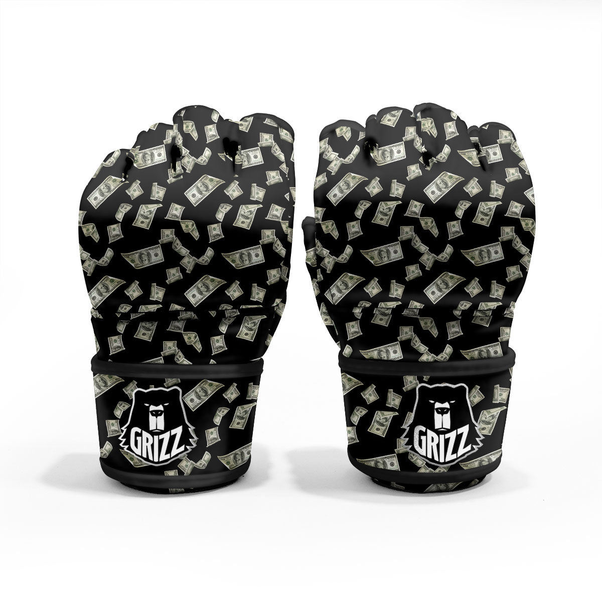 Flying US Dollar Money Print MMA Gloves-grizzshop