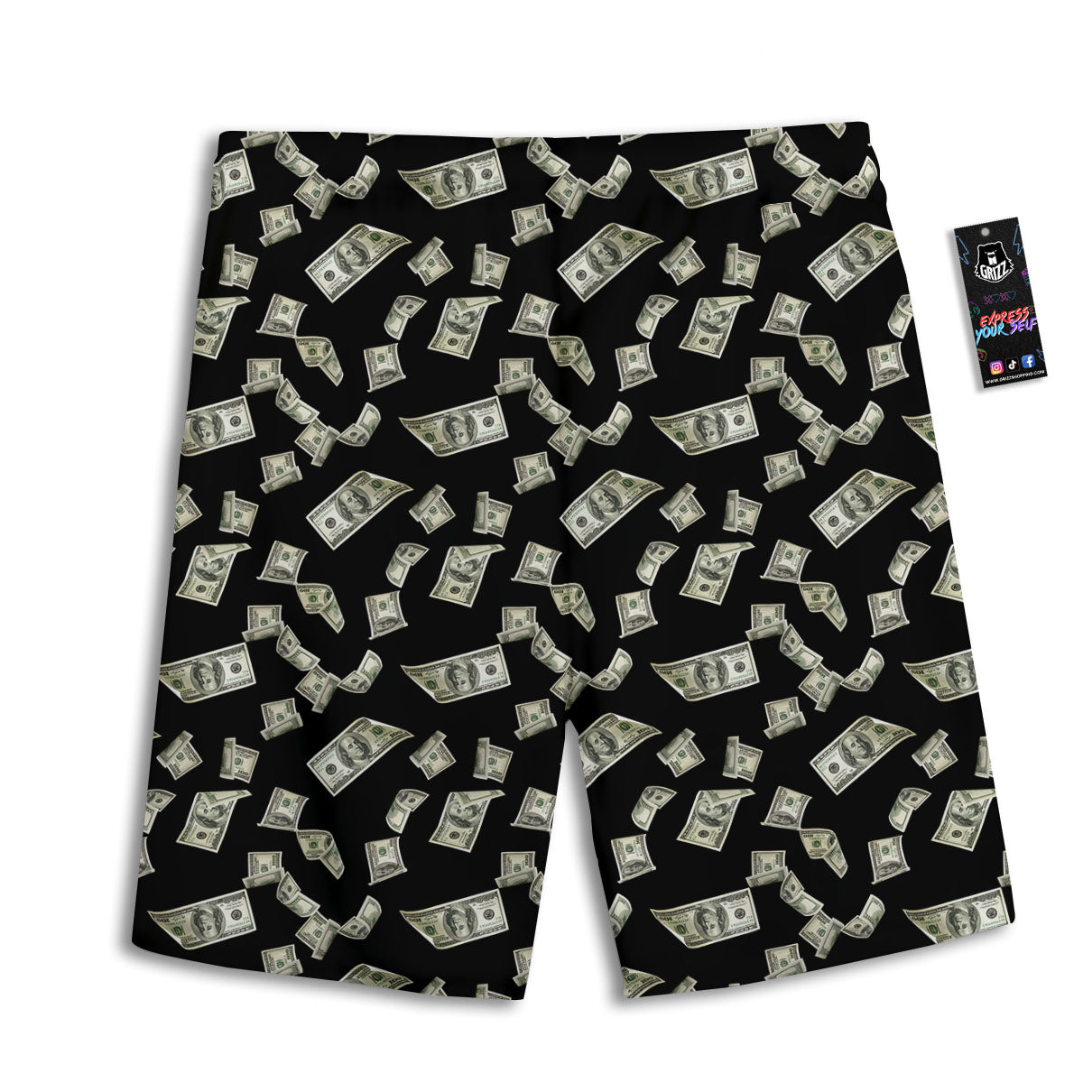 Geometric Cubic Pastel Print Men's Athletic Shorts