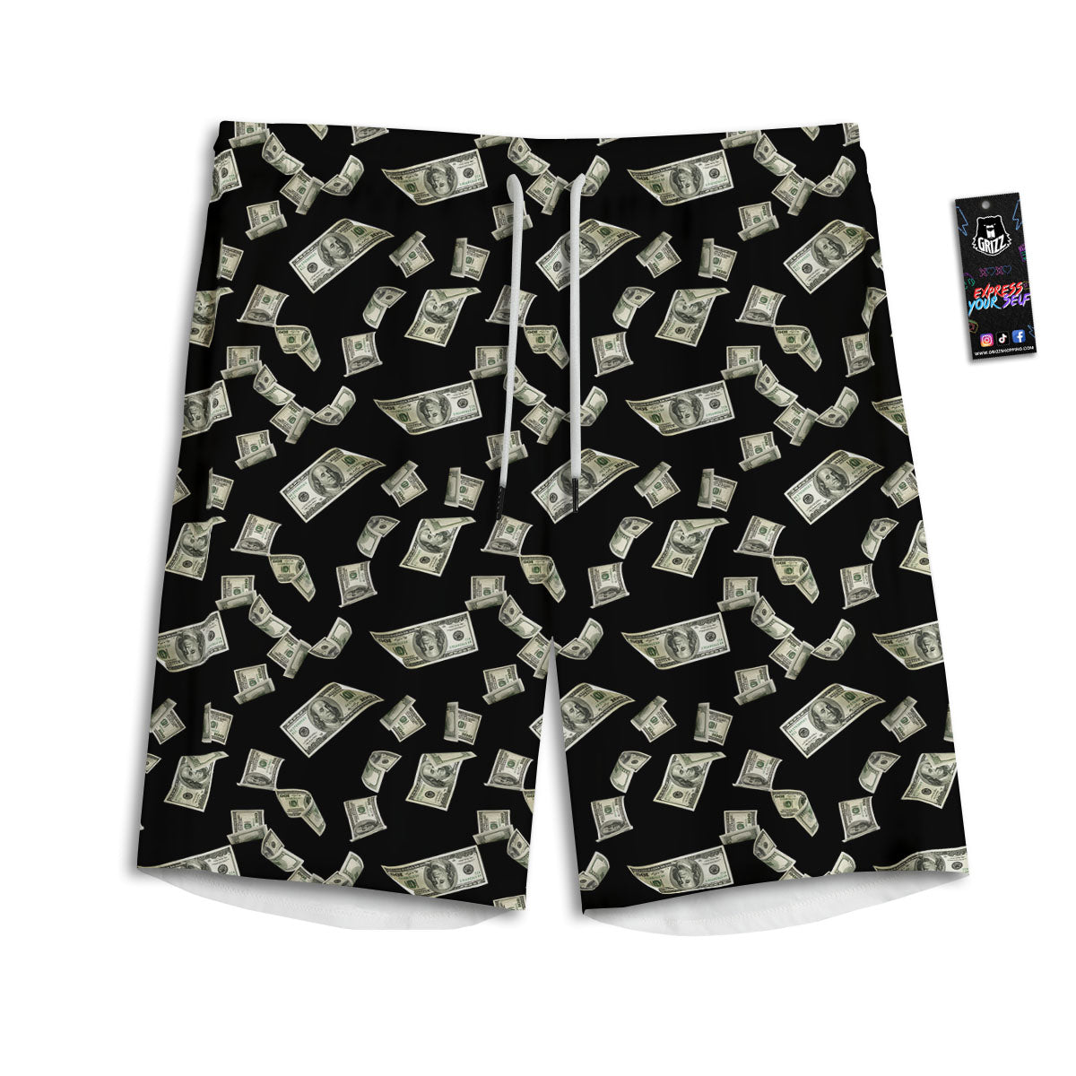 Geometric Cubic Pastel Print Men's Athletic Shorts
