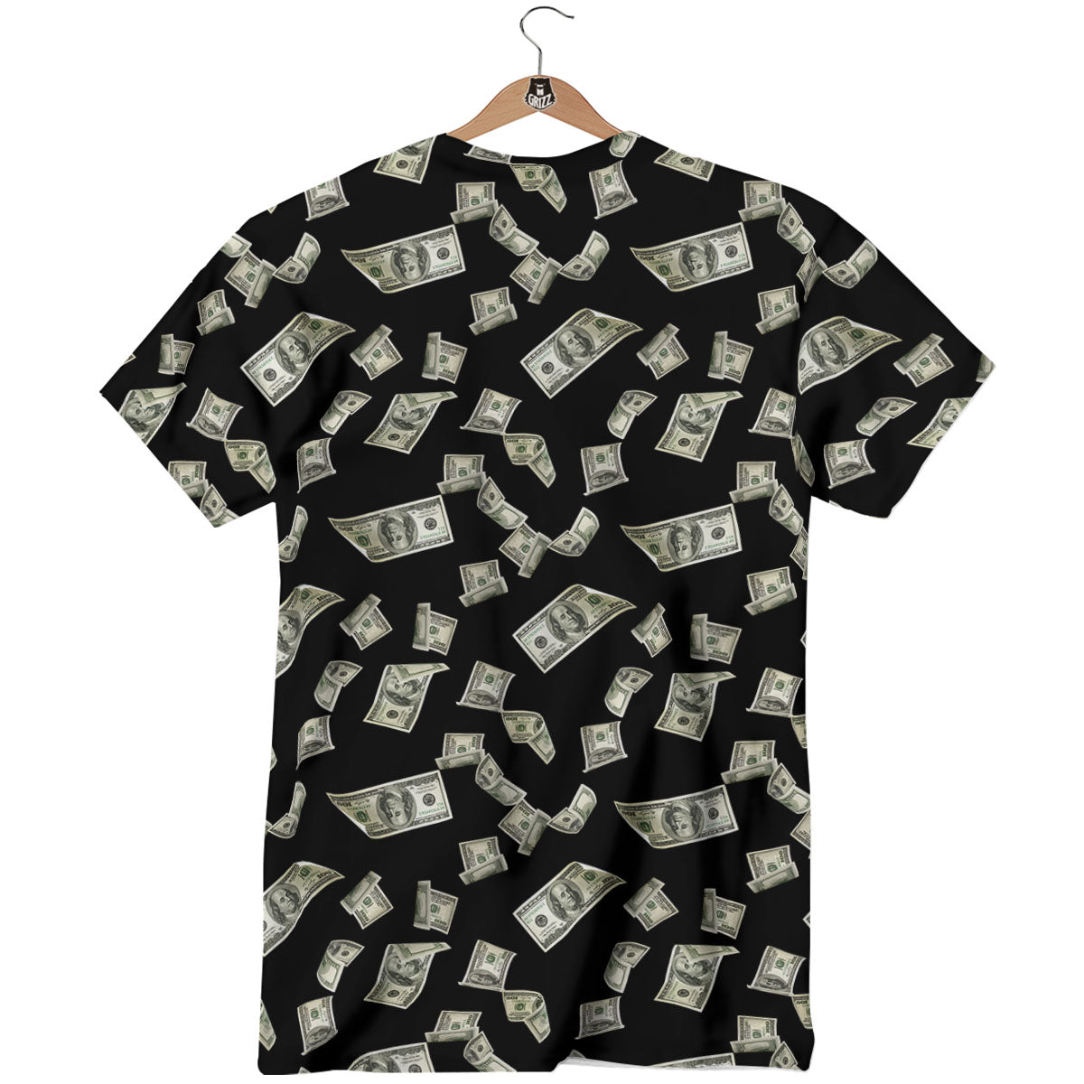 Flying US Dollar Money Print T-Shirt-grizzshop