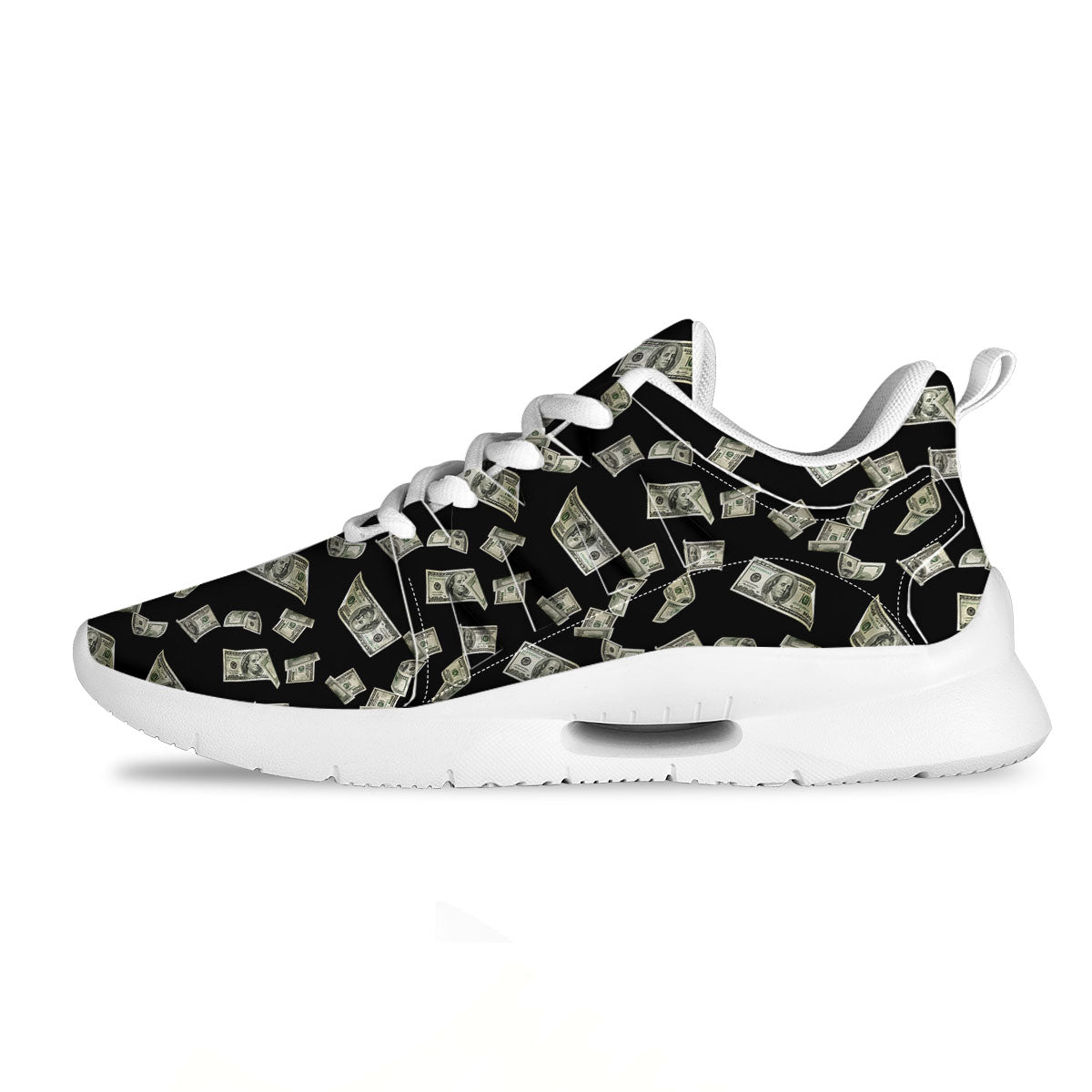 Flying US Dollar Money Print Tennis Shoes-grizzshop