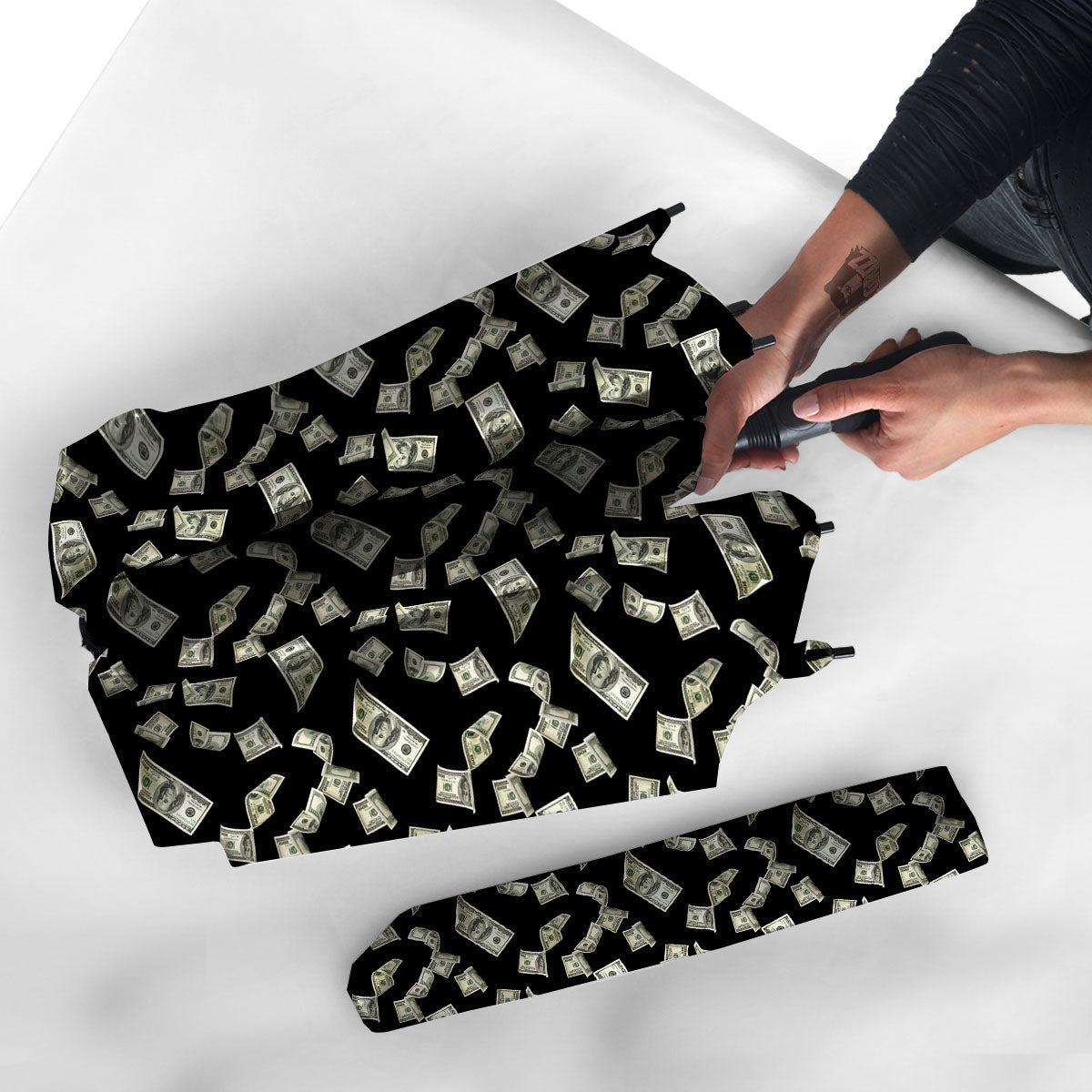 Flying US Dollar Money Print Umbrella-grizzshop