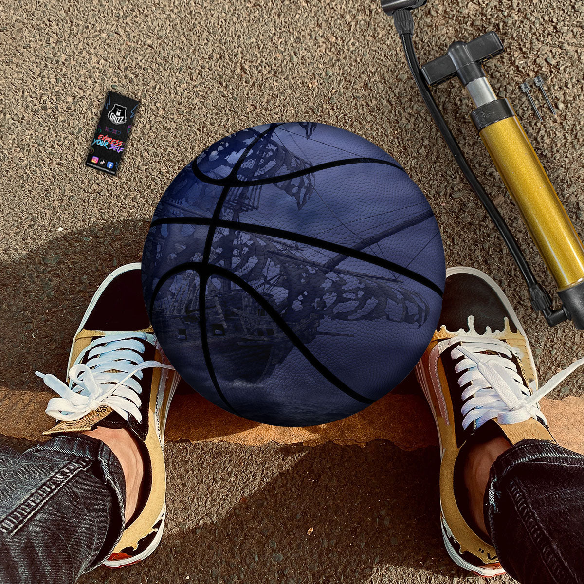 Galaxy Deep Space Light Stardust Print Basketball