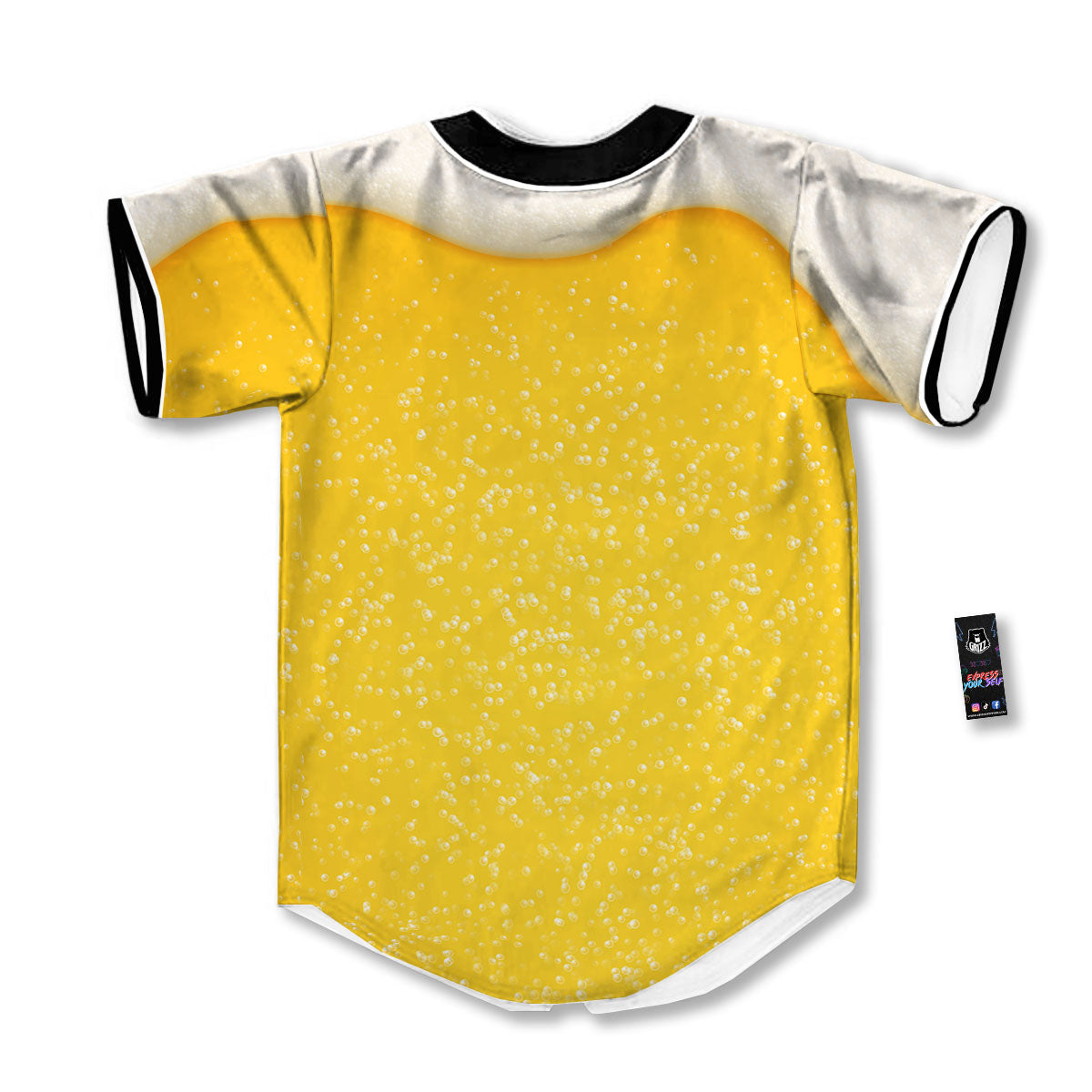 Foam And Beer Print Baseball Jersey-grizzshop