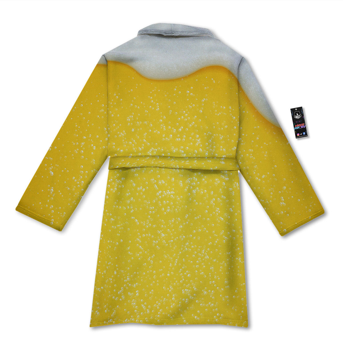 Foam And Beer Print Bathrobe-grizzshop