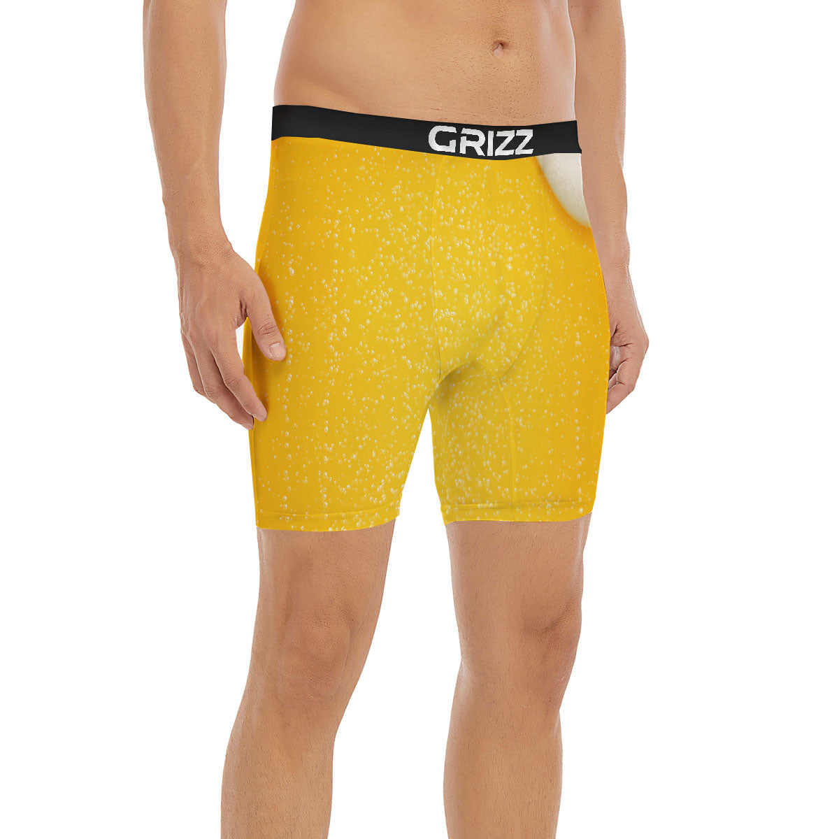 Foam And Beer Print Boxer Briefs-grizzshop