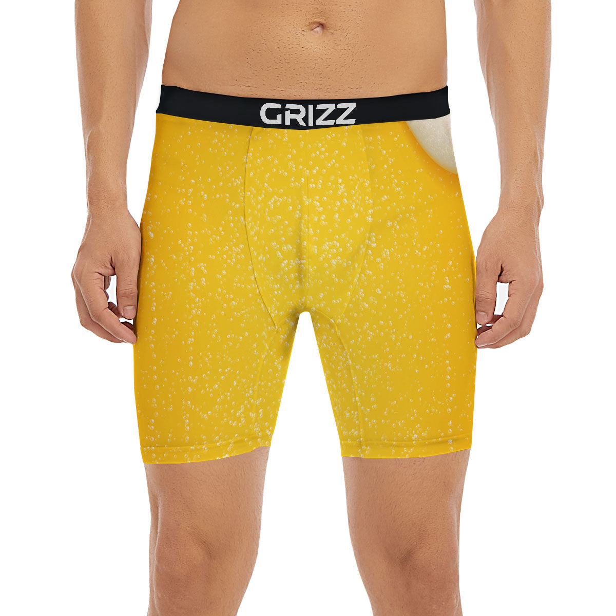 Foam And Beer Print Boxer Briefs-grizzshop