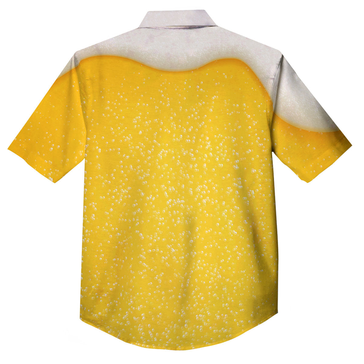 Foam And Beer Print Button Up Shirt-grizzshop