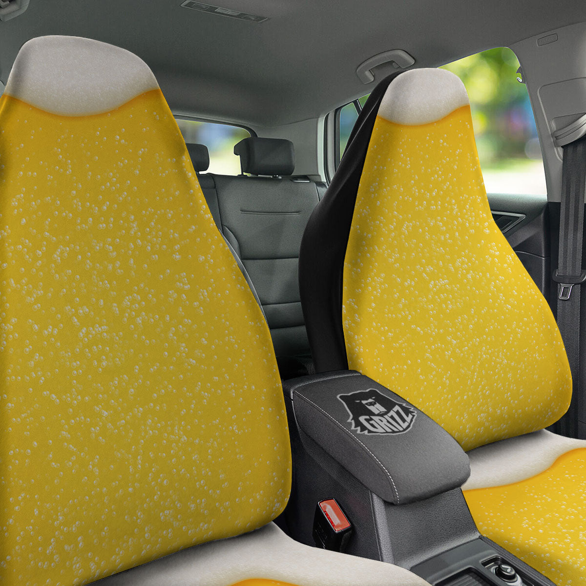 Foam And Beer Print Car Seat Covers-grizzshop