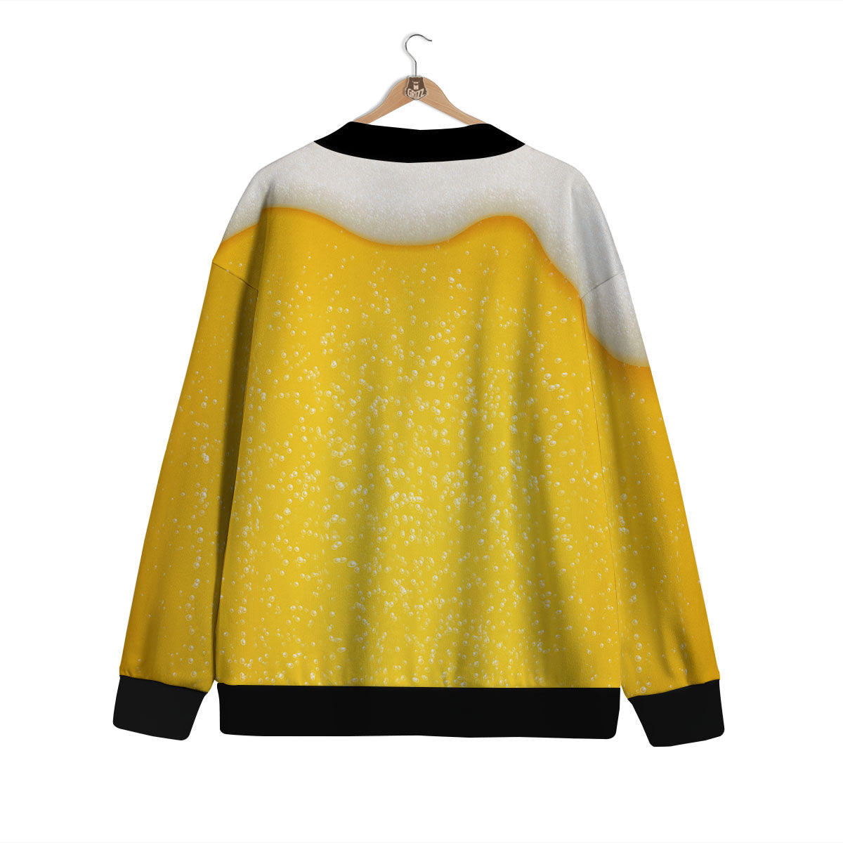 Foam And Beer Print Cardigan-grizzshop