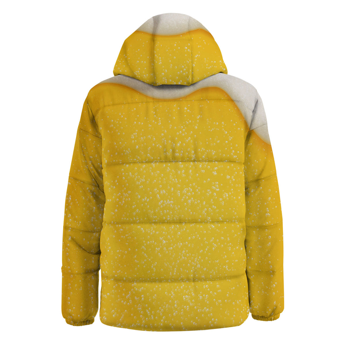 Foam And Beer Print Down Jacket-grizzshop