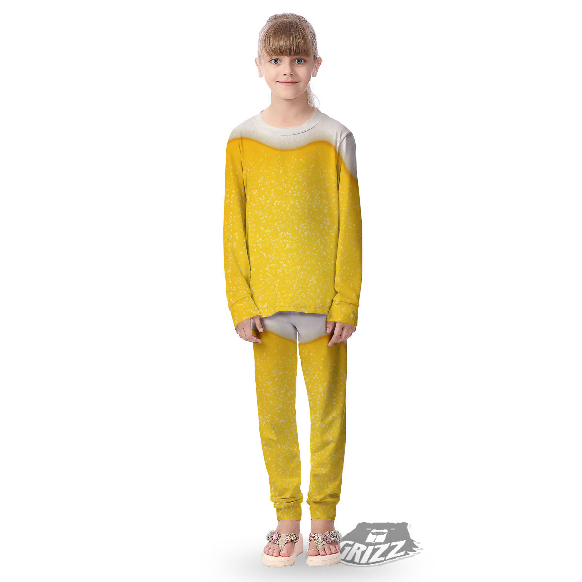 Foam And Beer Print Kid's Pajamas-grizzshop