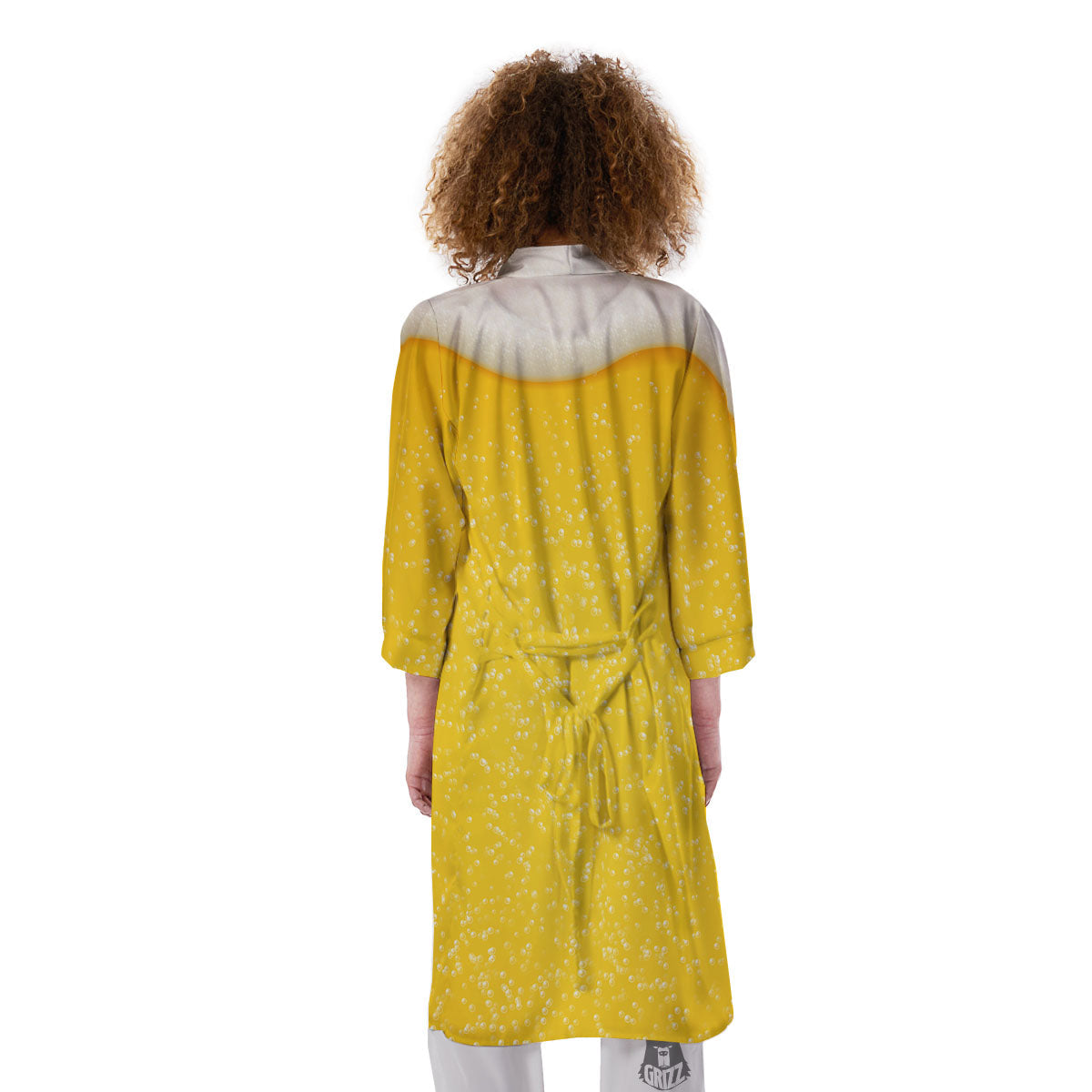 Foam And Beer Print Kimono-grizzshop