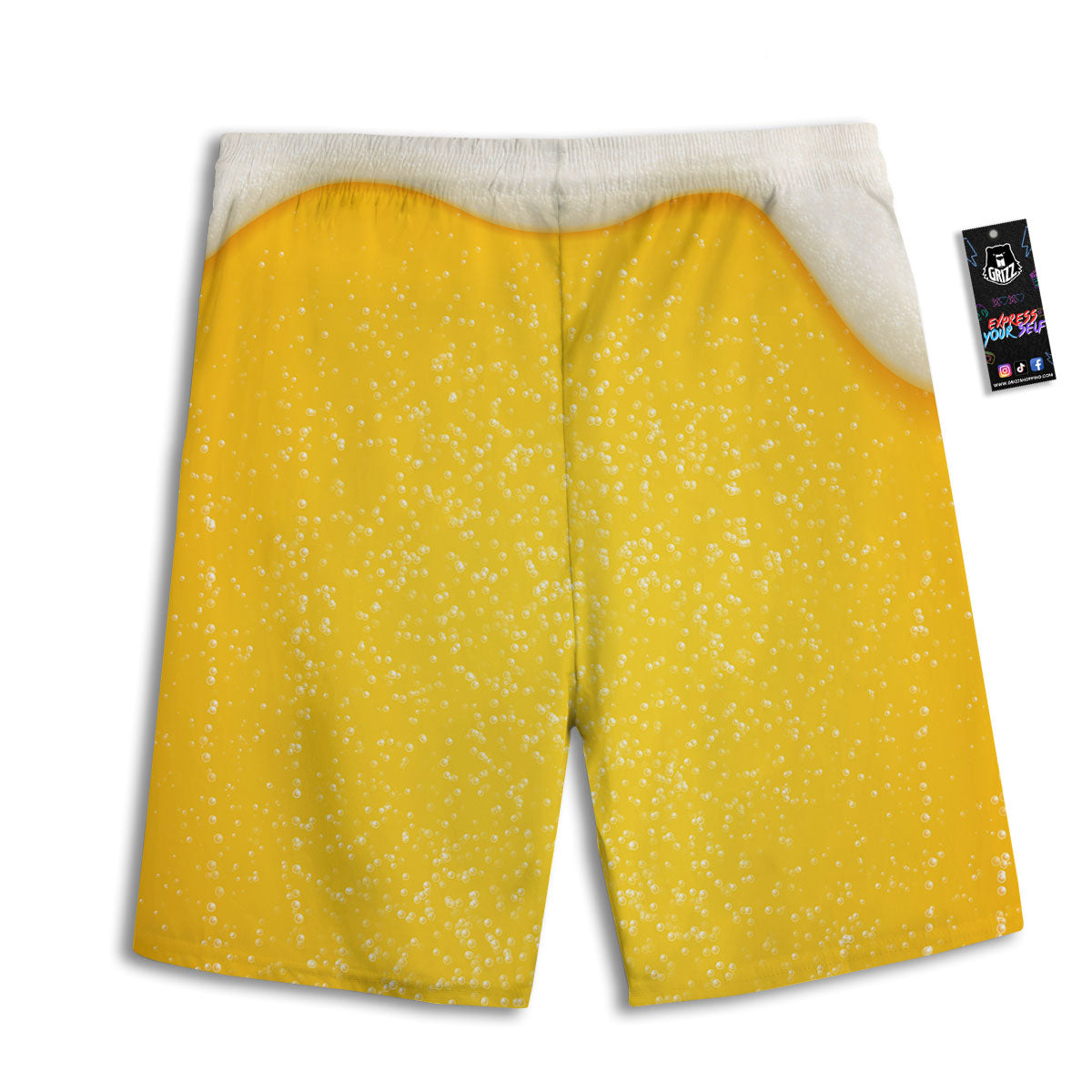 Foam And Beer Print Men's Athletic Shorts