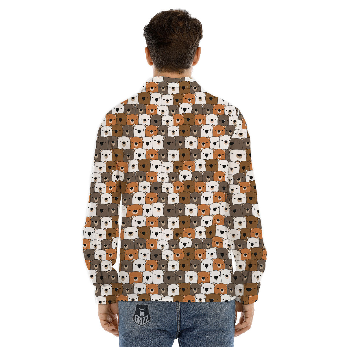 Foam And Beer Print Men's Dress Shirts-grizzshop