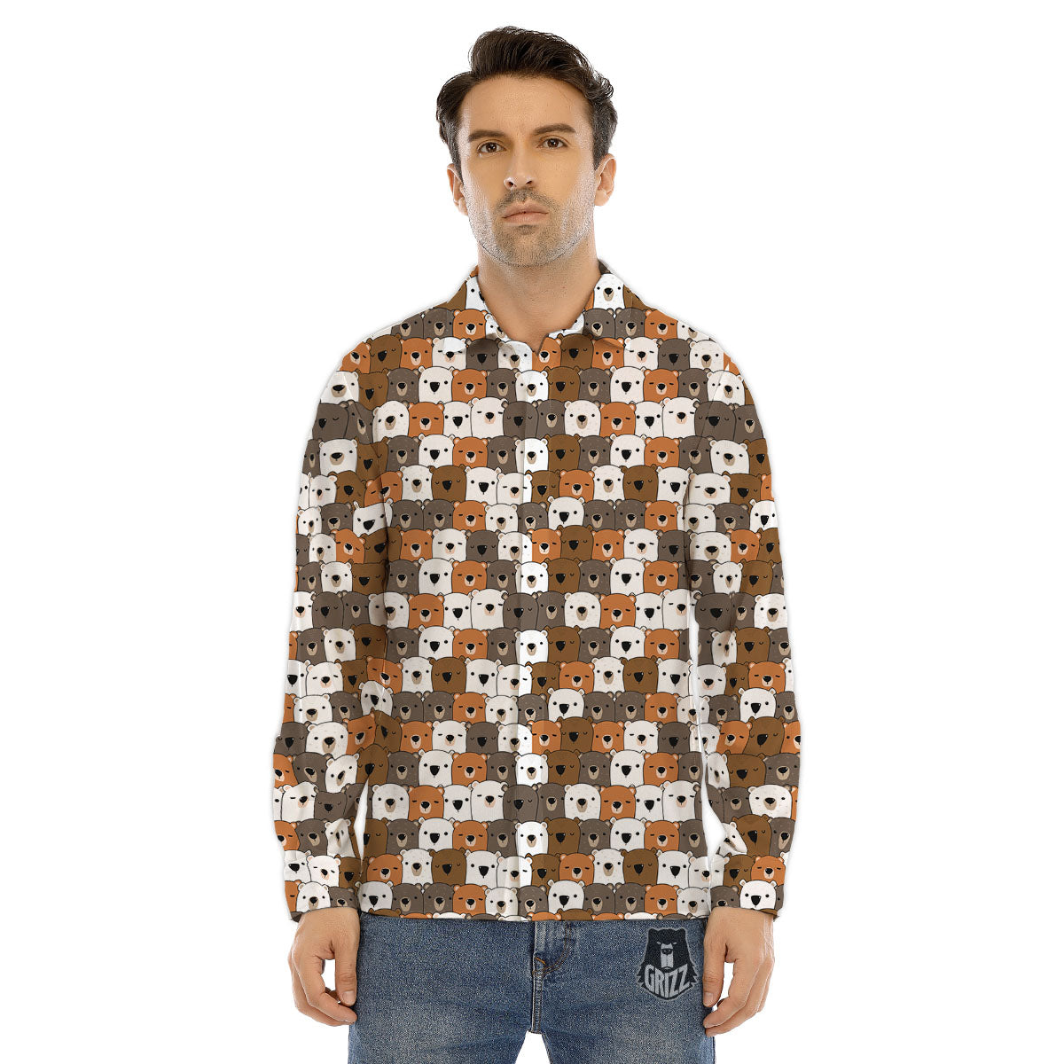 Foam And Beer Print Men's Dress Shirts-grizzshop