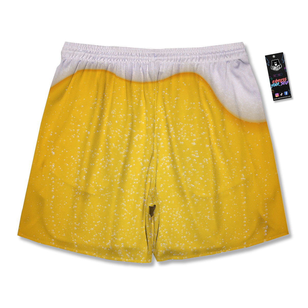 Foam And Beer Print Men's Running Shorts-grizzshop