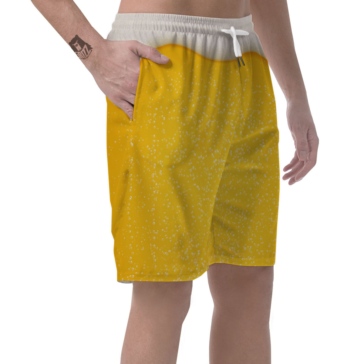 Foam And Beer Print Men's Shorts-grizzshop