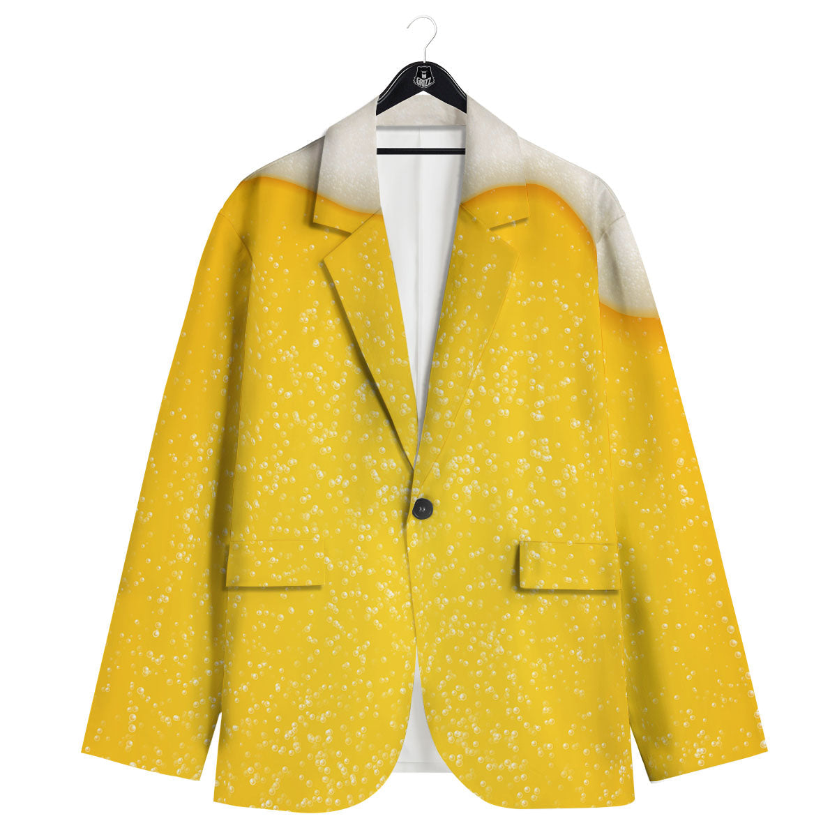 Foam And Beer Print Men's Sport Coat-grizzshop