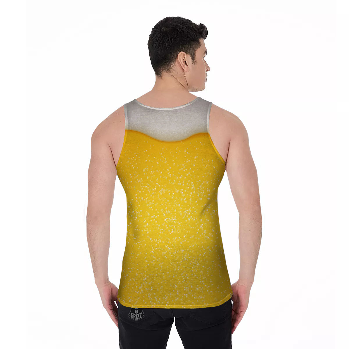 Foam And Beer Print Men's Tank Top-grizzshop