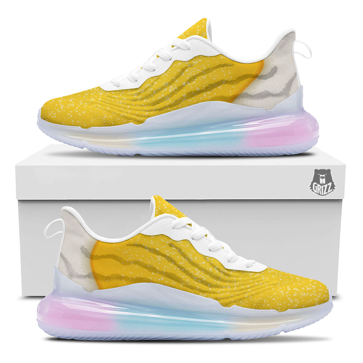 Foam And Beer Print Running Sneakers-grizzshop