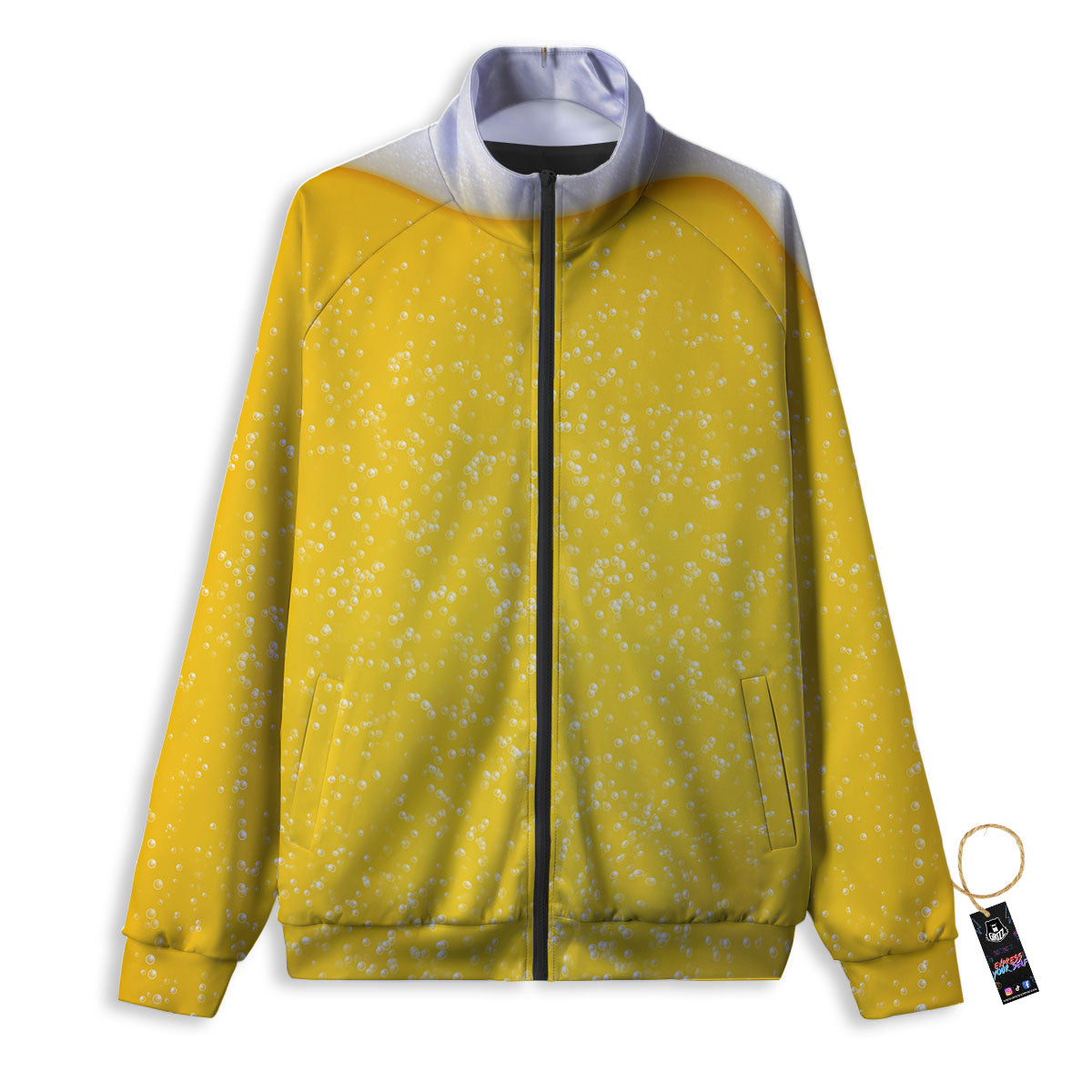 Foam And Beer Print Track Jacket-grizzshop