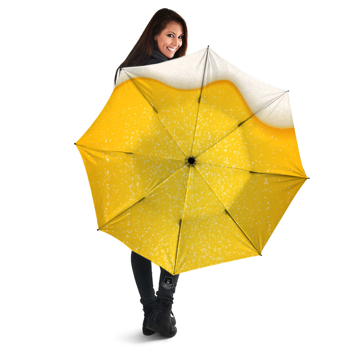 Foam And Beer Print Umbrella-grizzshop