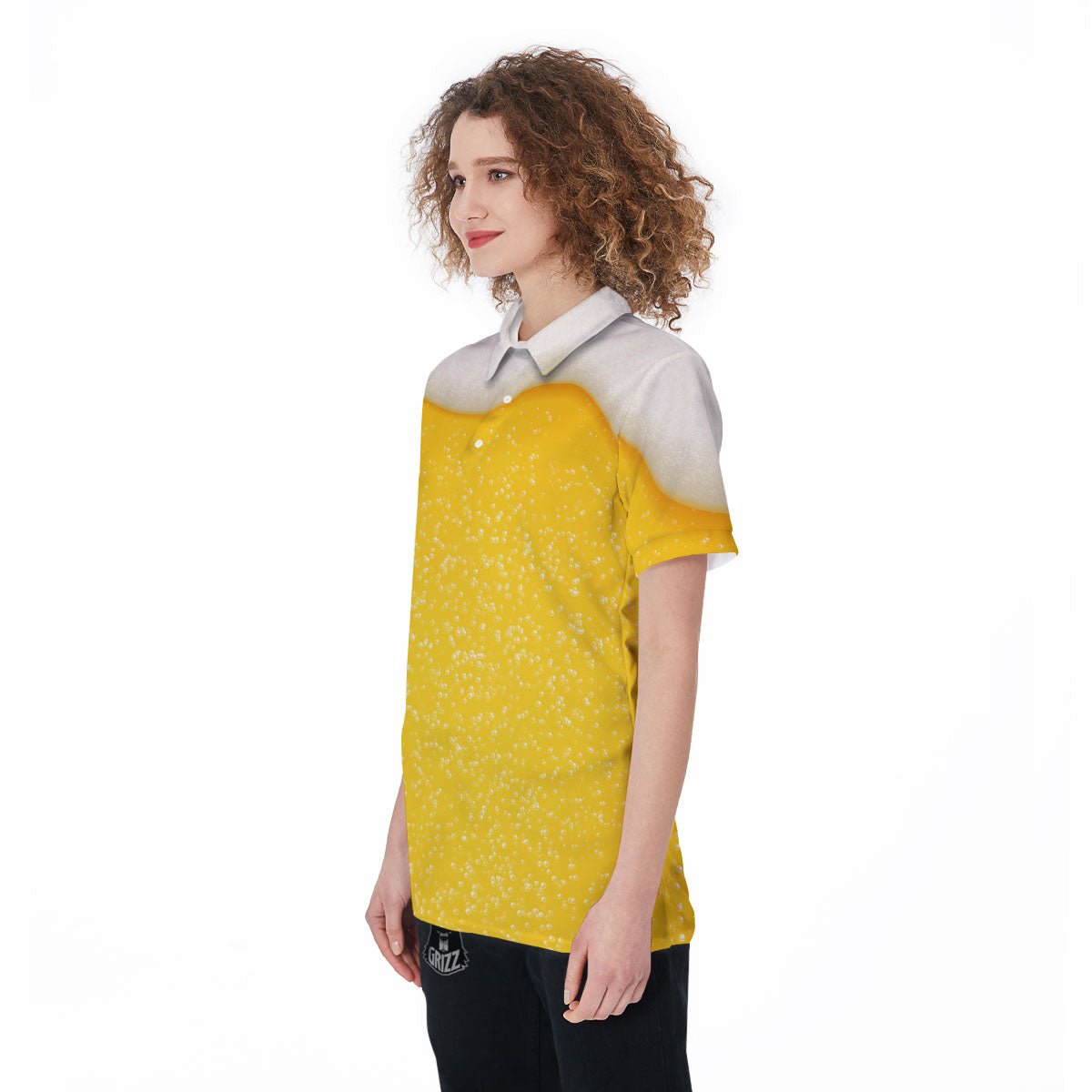 Foam And Beer Print Women's Golf Shirts-grizzshop