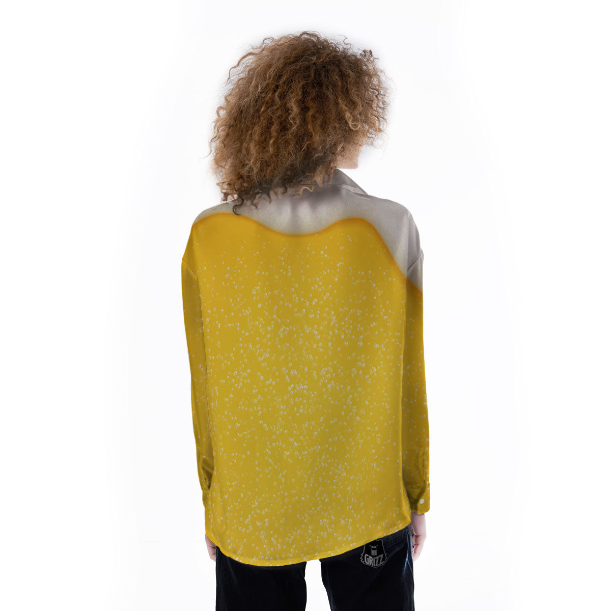 Foam And Beer Print Women's Long Sleeve Shirts-grizzshop