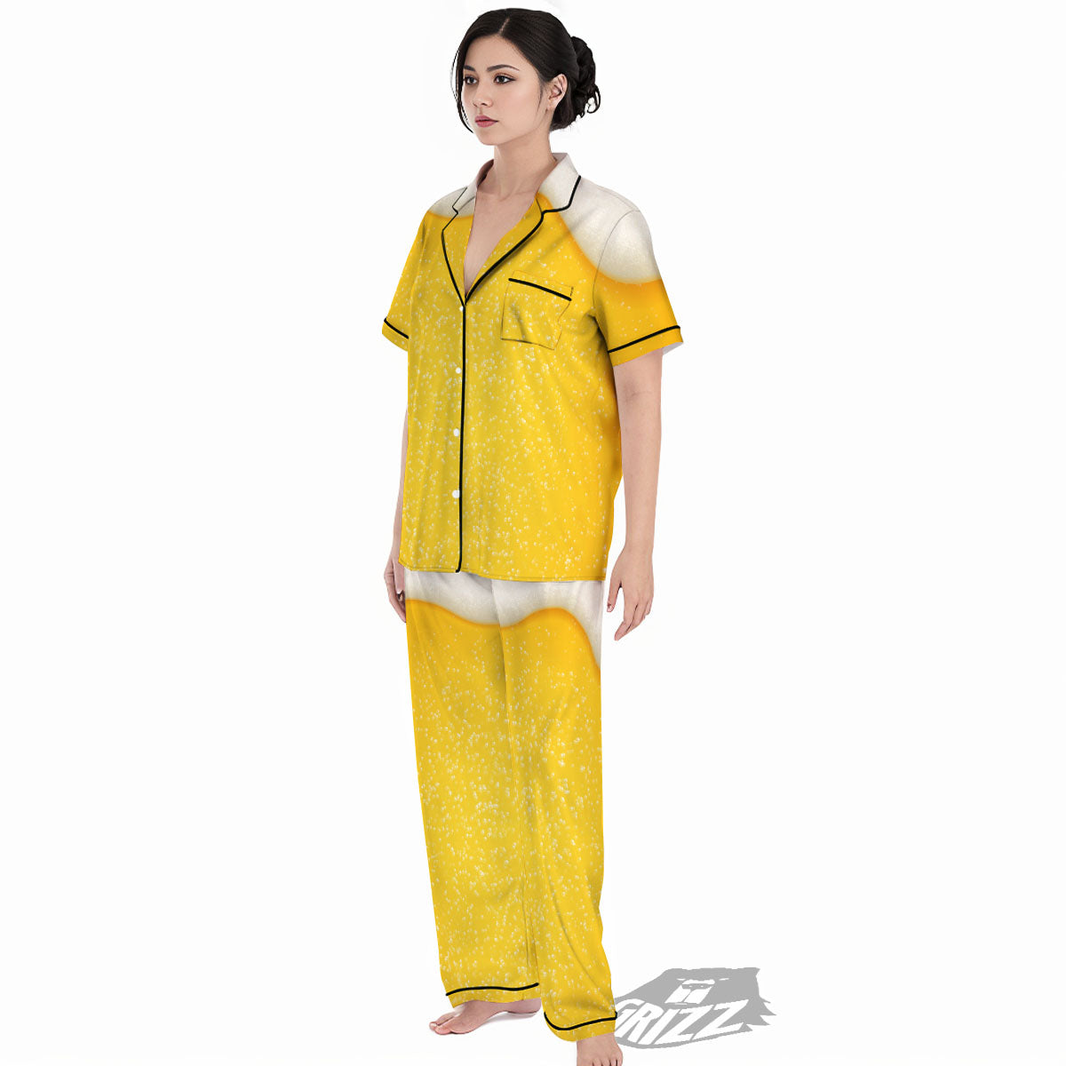 Foam And Beer Print Women's Pajamas Set-grizzshop