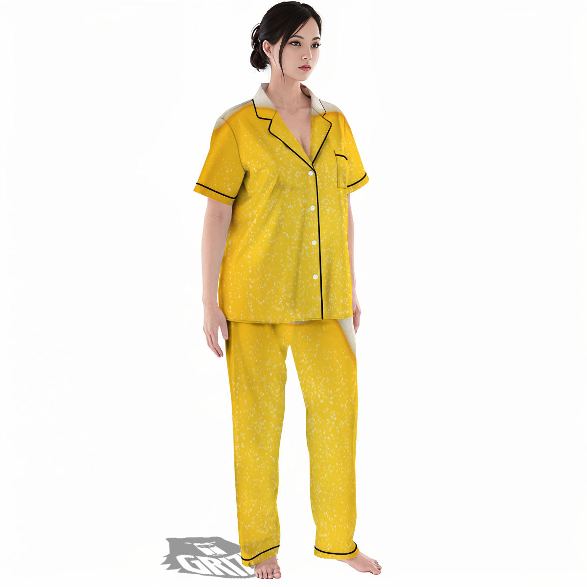 Foam And Beer Print Women's Pajamas Set-grizzshop