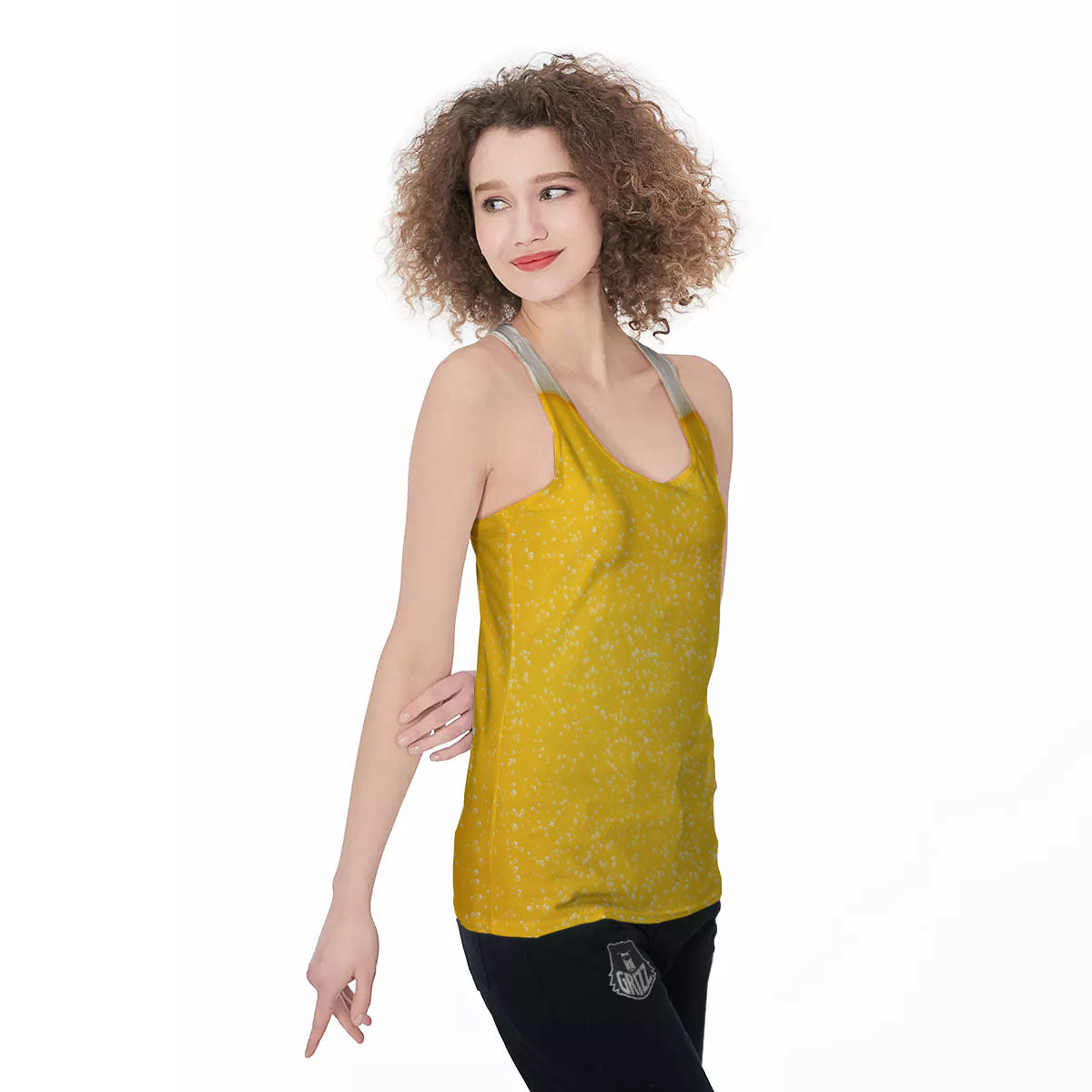 Foam And Beer Print Women's Racerback Tank Top-grizzshop