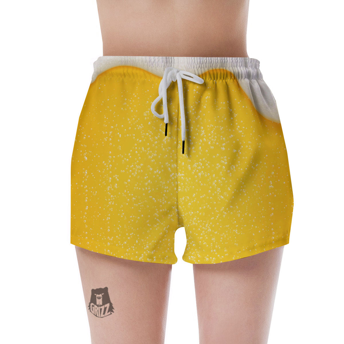Foam And Beer Print Women's Shorts-grizzshop