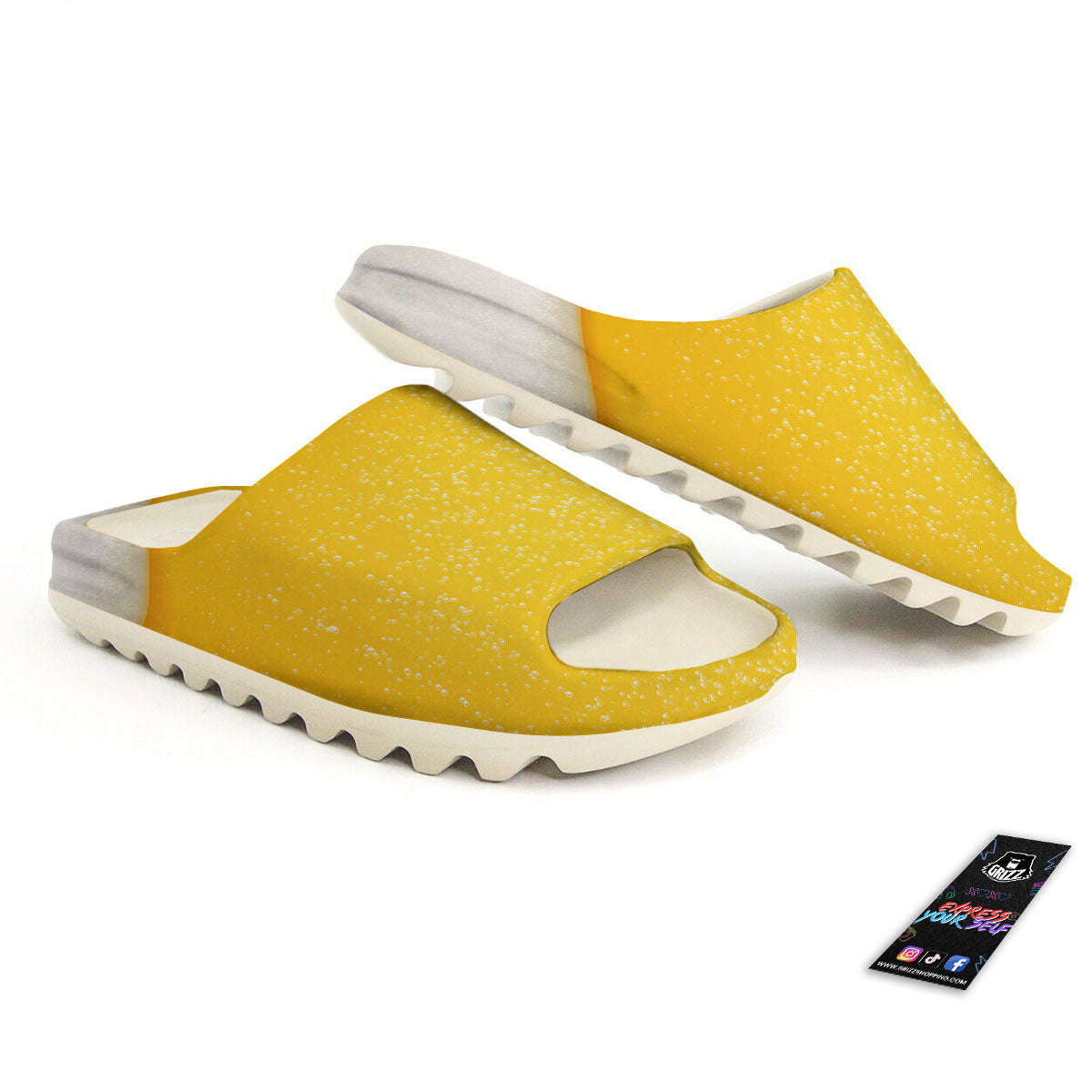 Foam And Beer Print Sandals-grizzshop