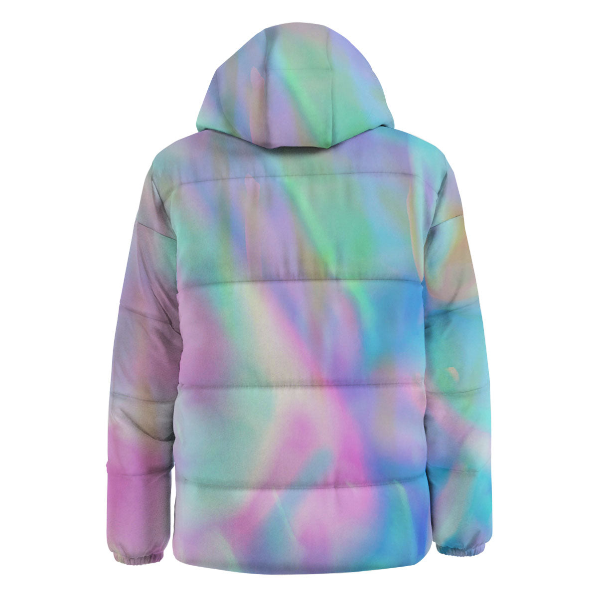 Foil Holographic Print Down Jacket-grizzshop