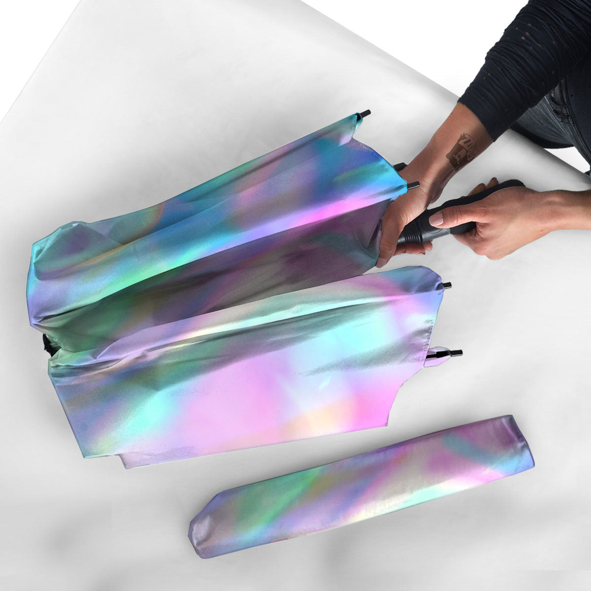 Foil Holographic Print Umbrella-grizzshop
