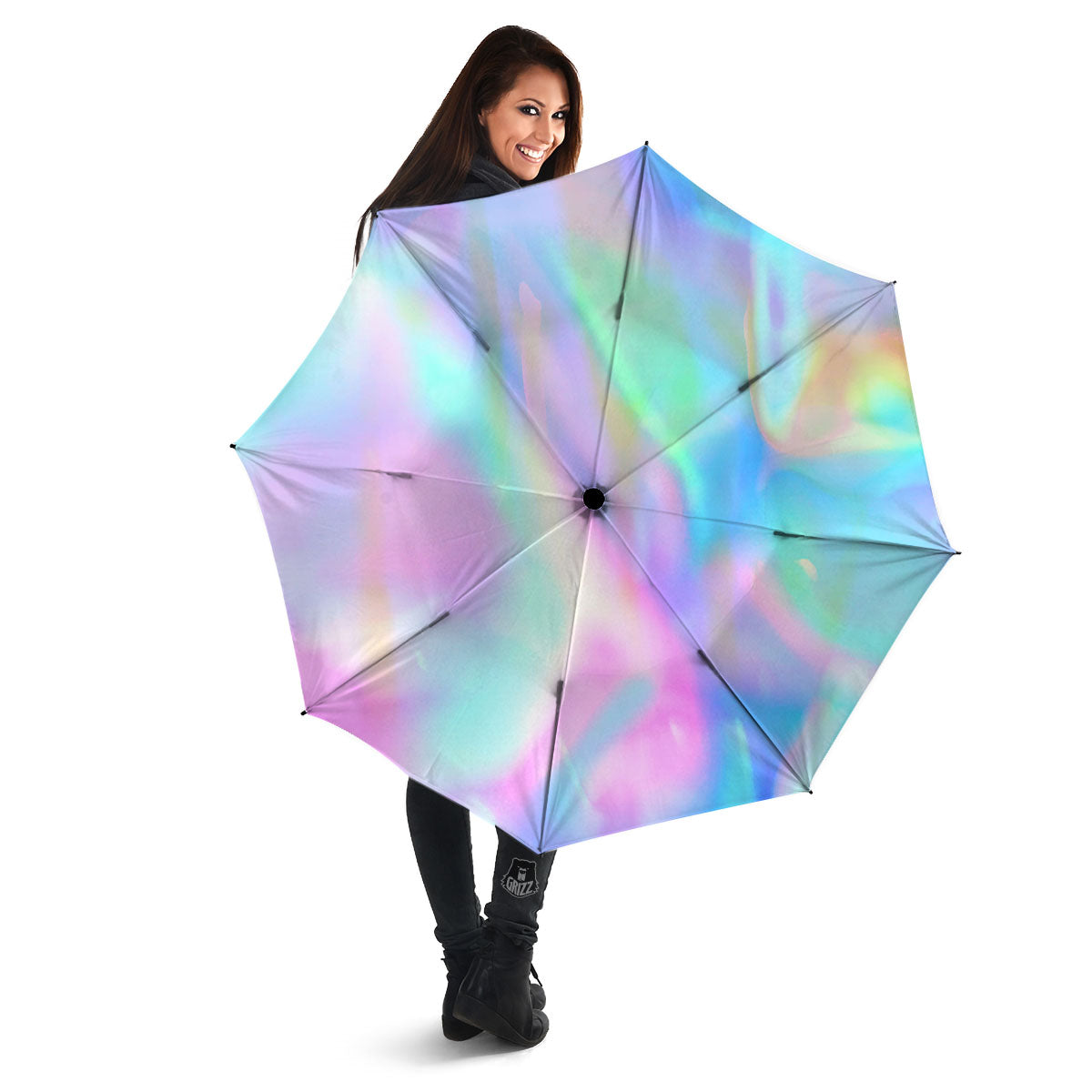 Foil Holographic Print Umbrella-grizzshop