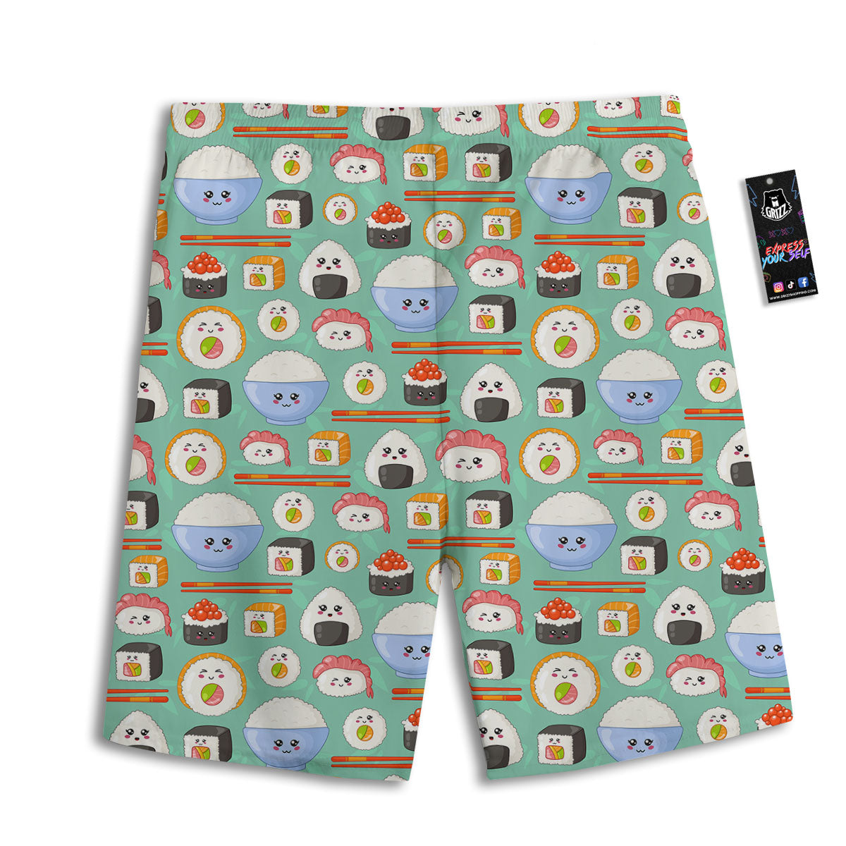 Food Japanese Print Pattern Men's Athletic Shorts