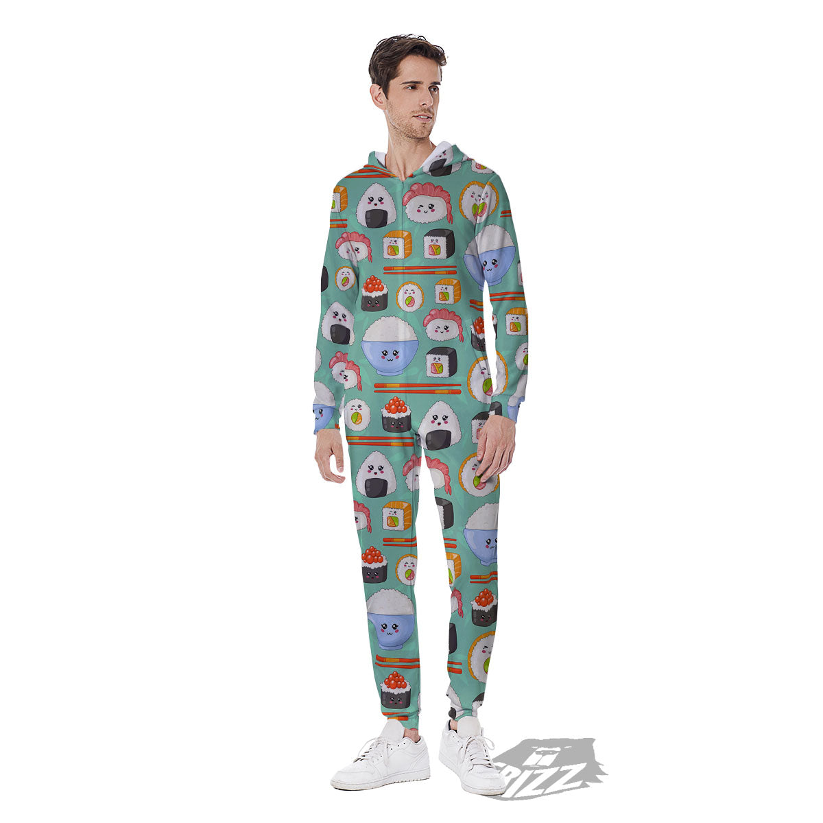Food Japanese Print Pattern Men's Jumpsuit-grizzshop