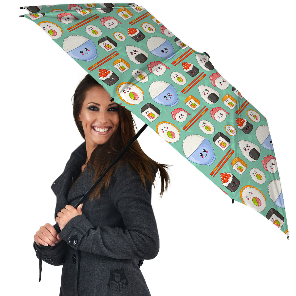 Food Japanese Print Pattern Umbrella-grizzshop