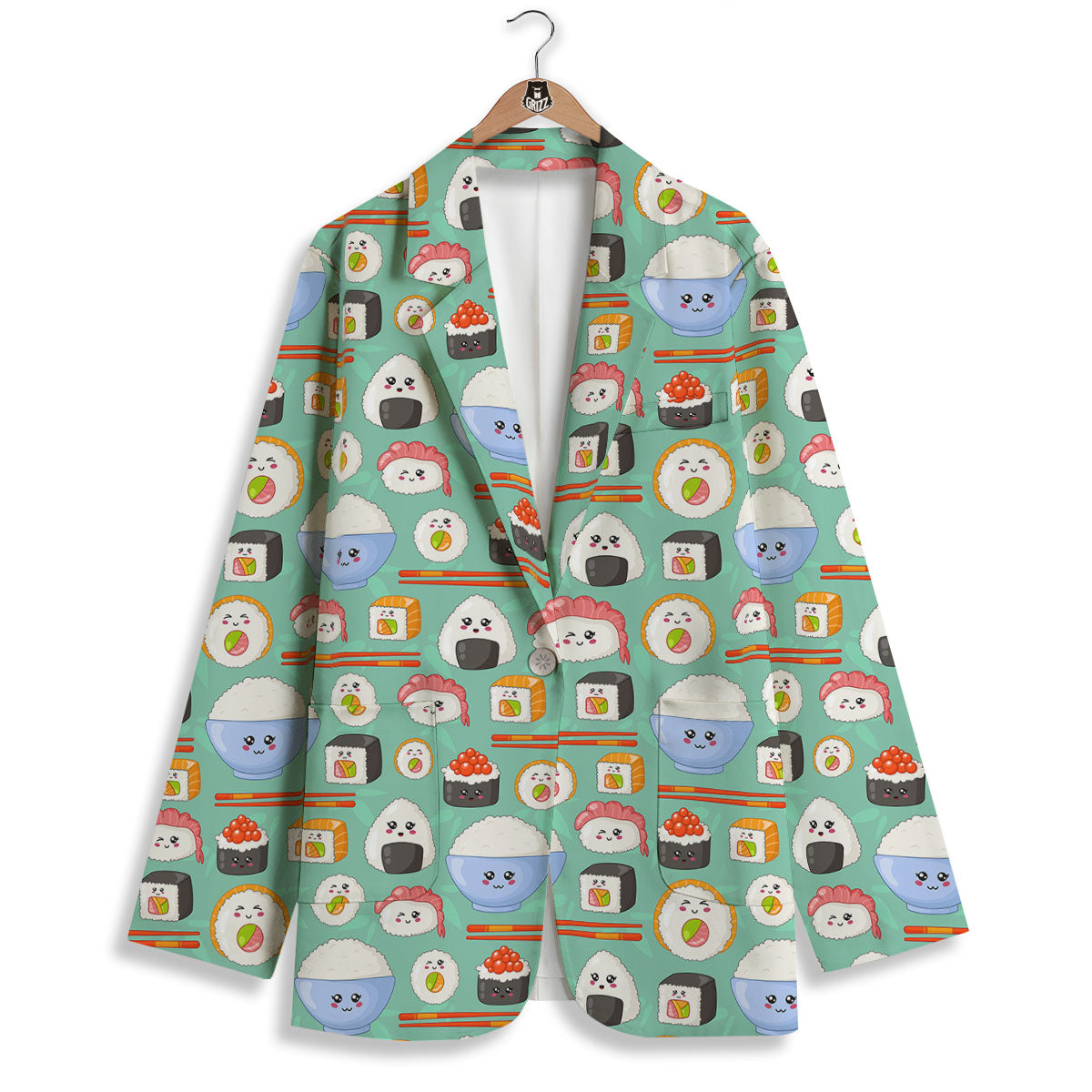 Food Japanese Print Pattern Women's Blazer-grizzshop