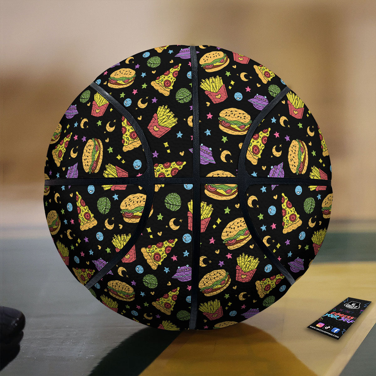 Food Planets Print Pattern Basketball-grizzshop