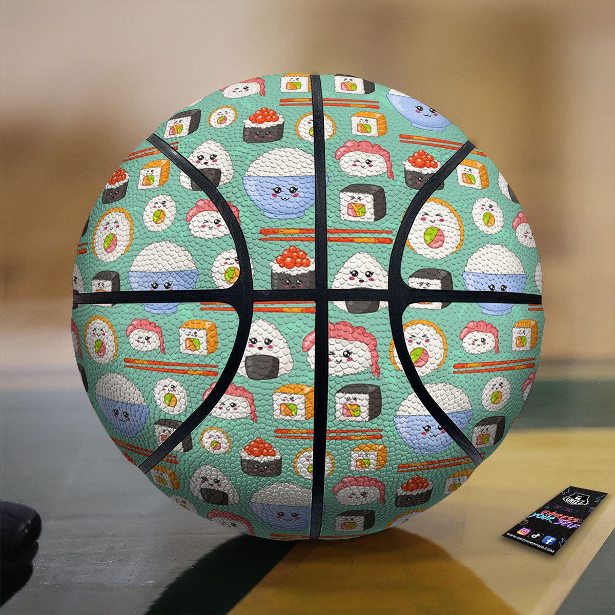 Food Japanese Print Pattern Basketball