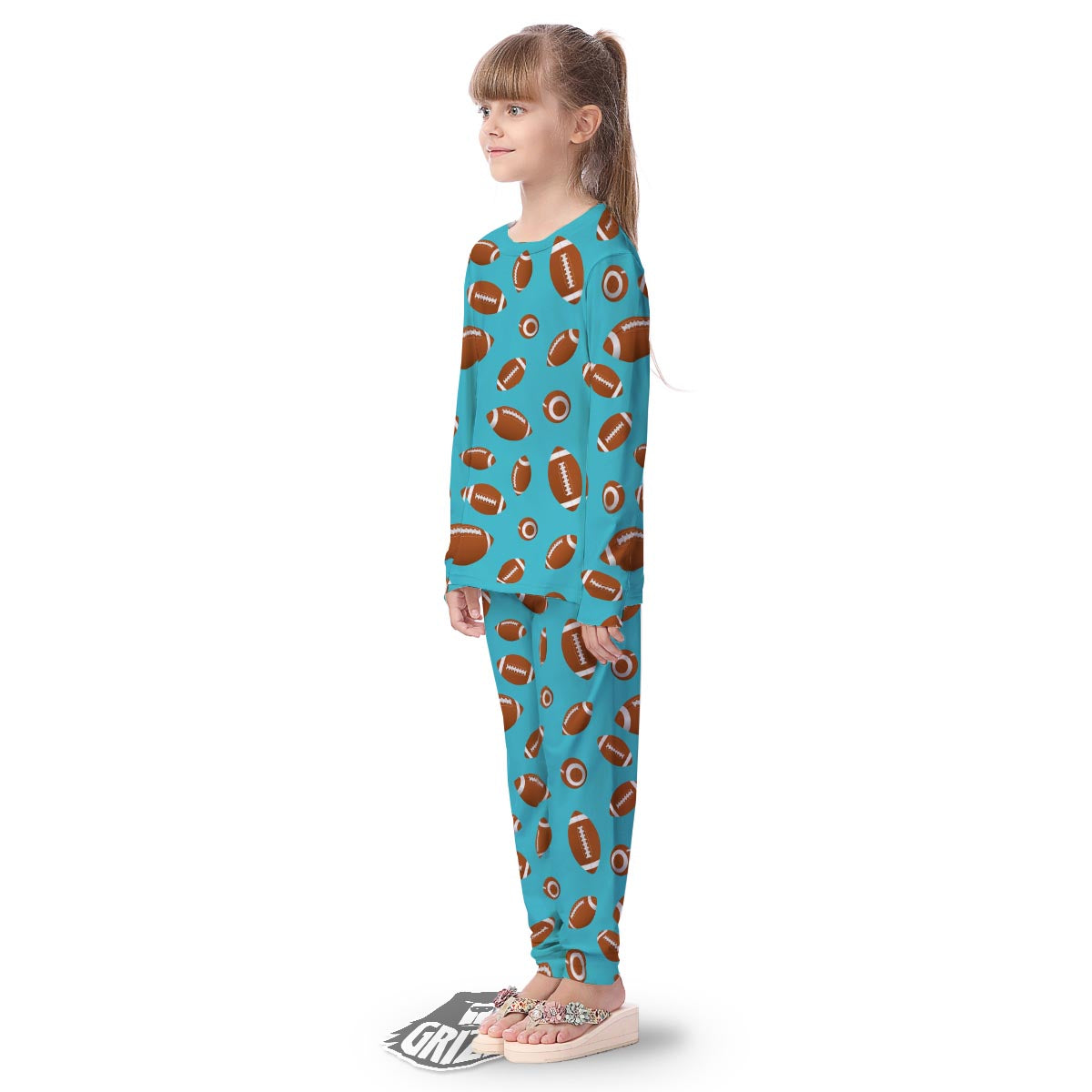 Football Retro American Print Pattern Kid's Pajamas-grizzshop