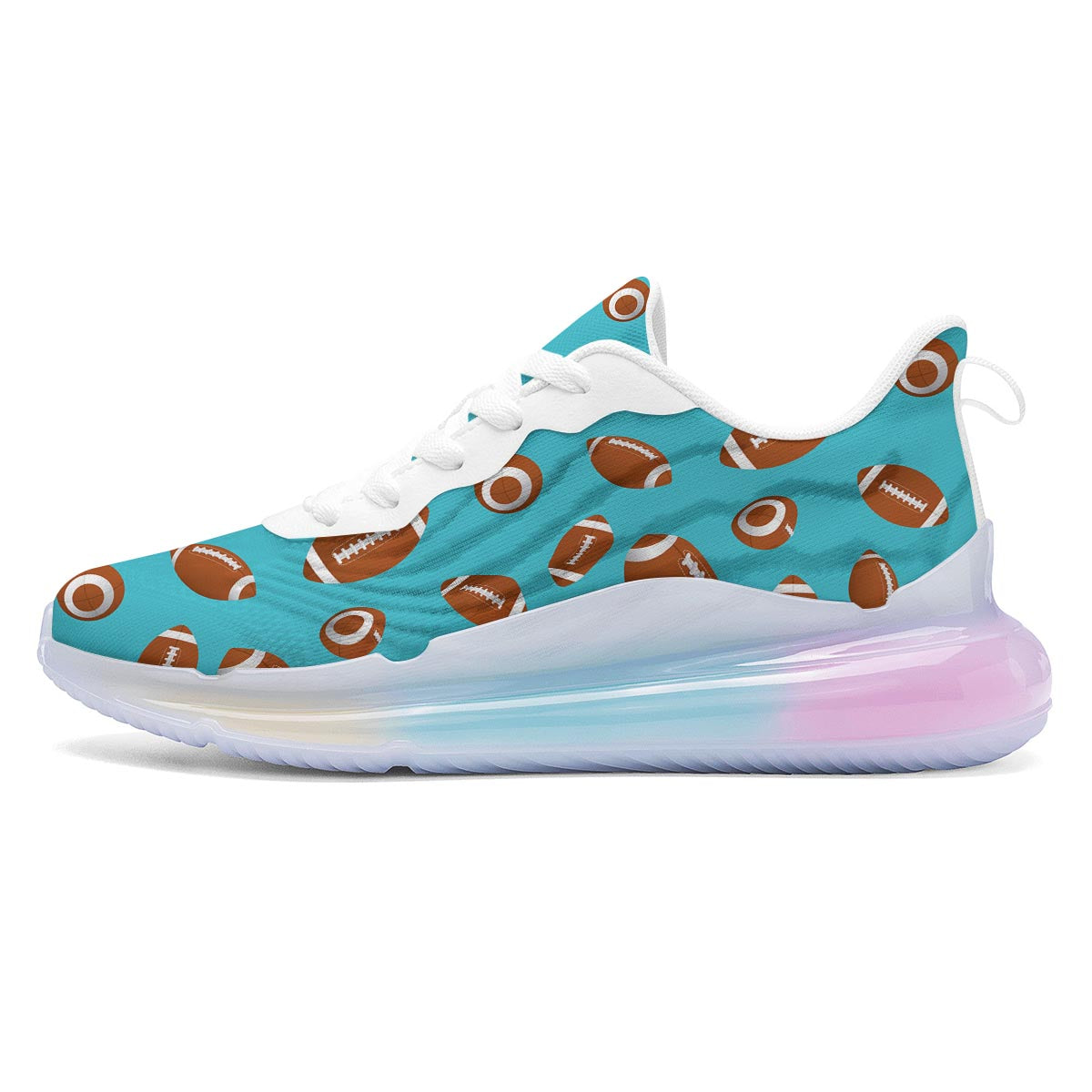 Football Retro American Print Pattern Running Sneakers-grizzshop