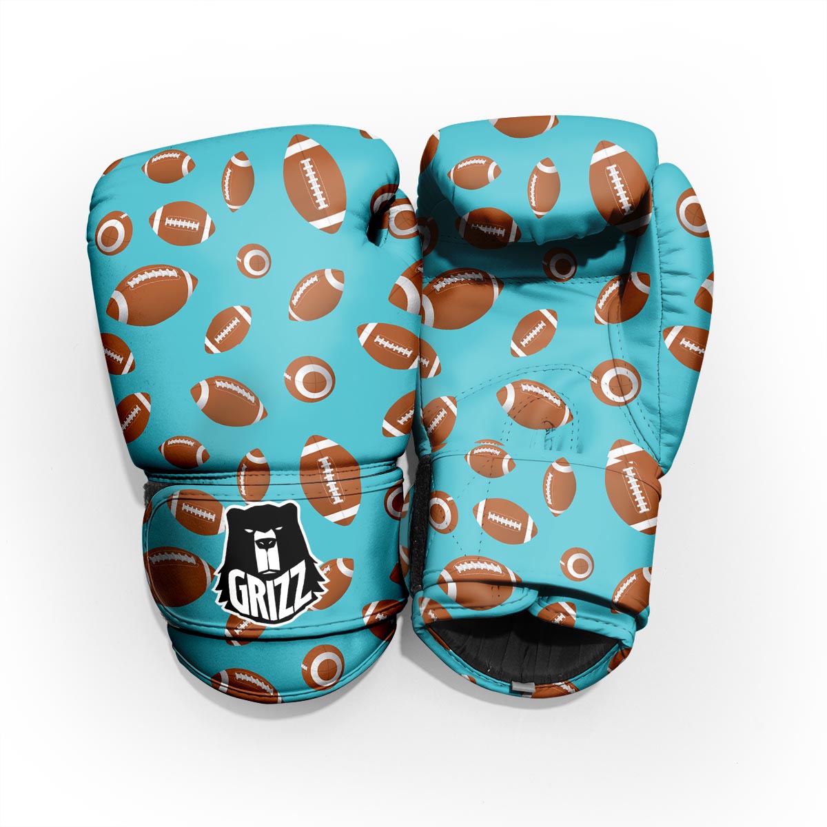 Football Retro American Print Pattern Pro Boxing Glove