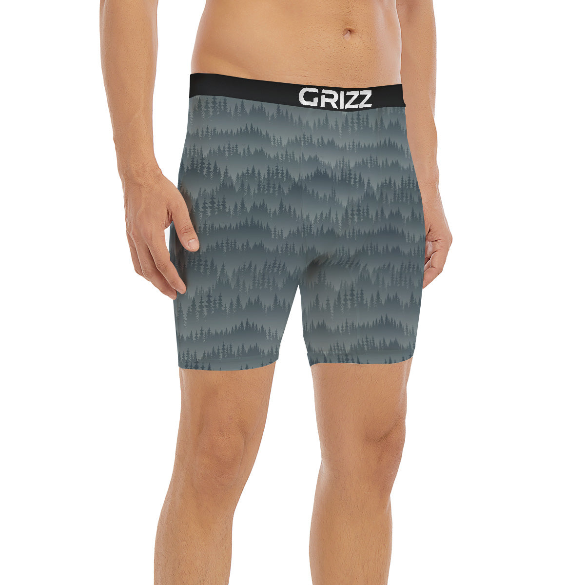 Forest And Mist Print Pattern Boxer Briefs-grizzshop