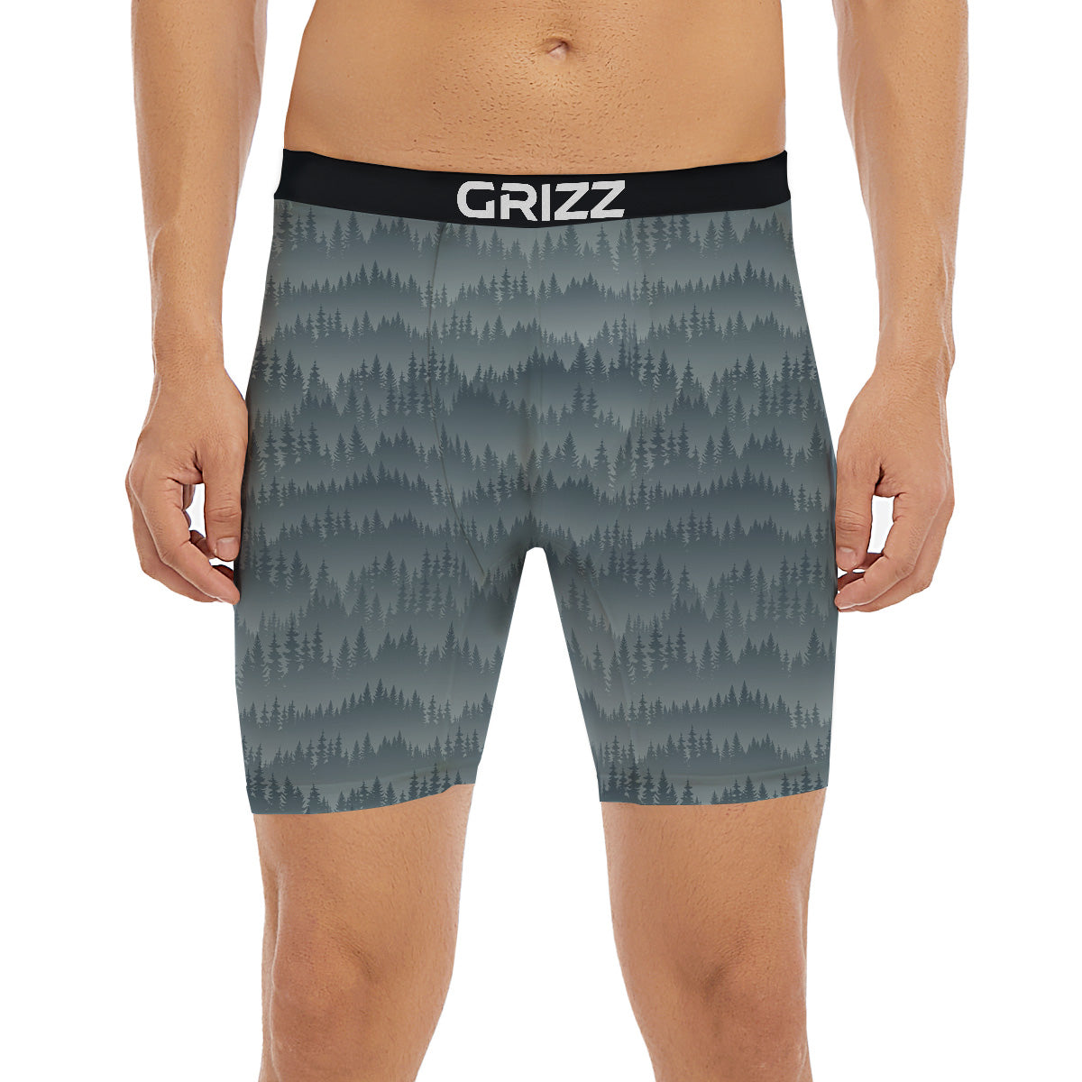 Forest And Mist Print Pattern Boxer Briefs-grizzshop