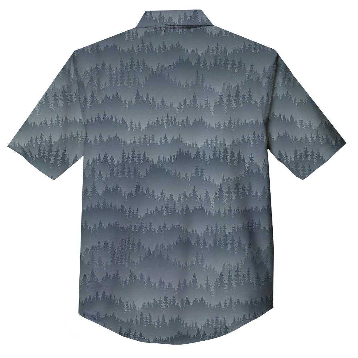 Forest And Mist Print Pattern Button Up Shirt-grizzshop