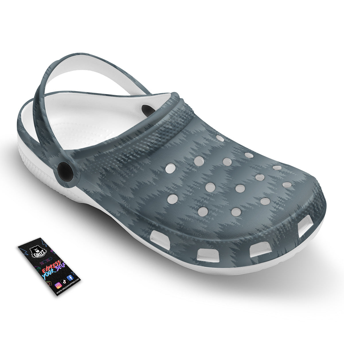 Forest And Mist Print Pattern Clog-grizzshop